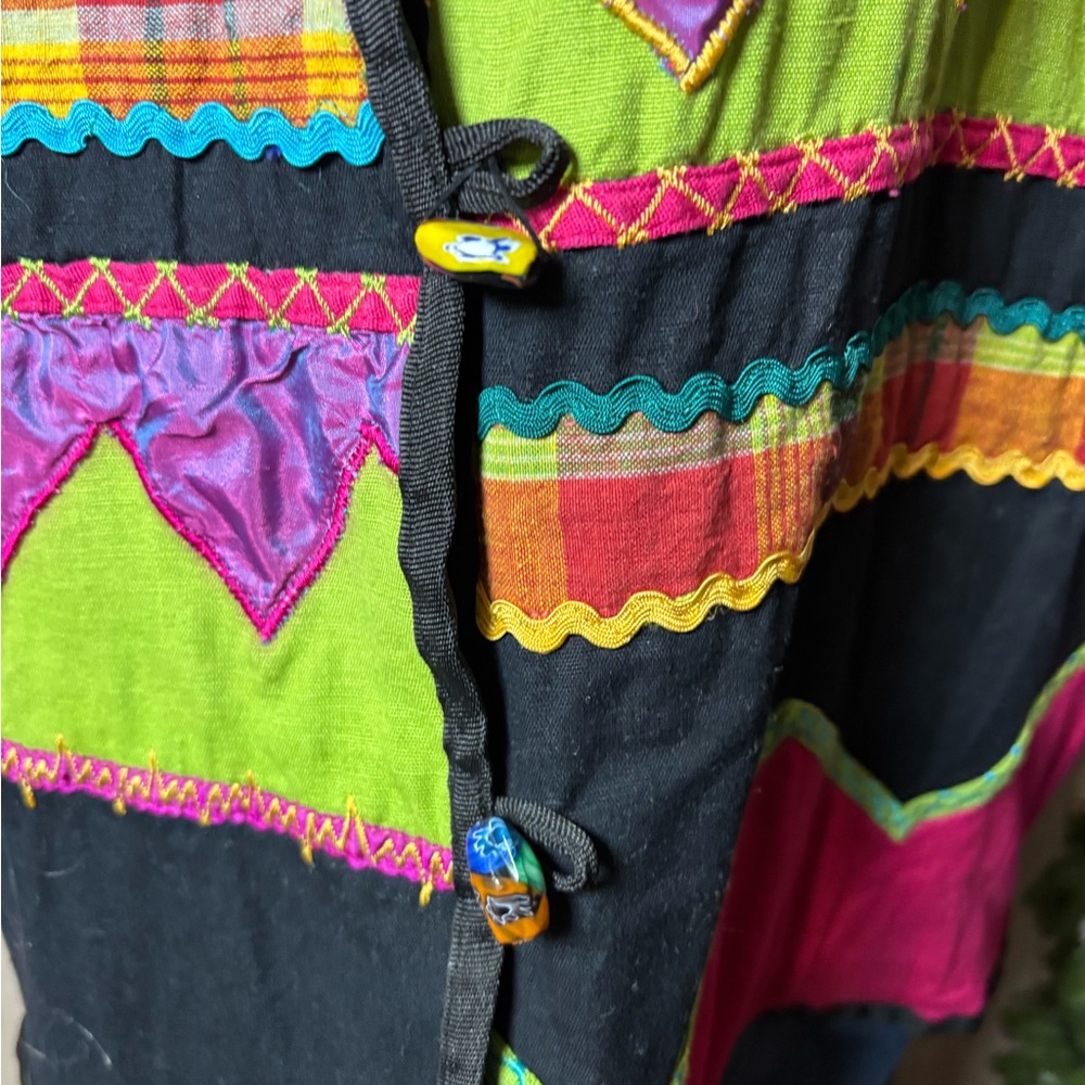 Fashion Bug Multicolor Patchwork Jacket Vintage - image 5